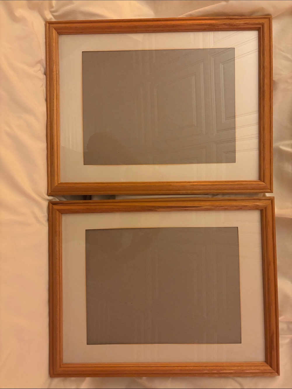 Unbranded Natural Wood Photo Frame Set - Light Brown